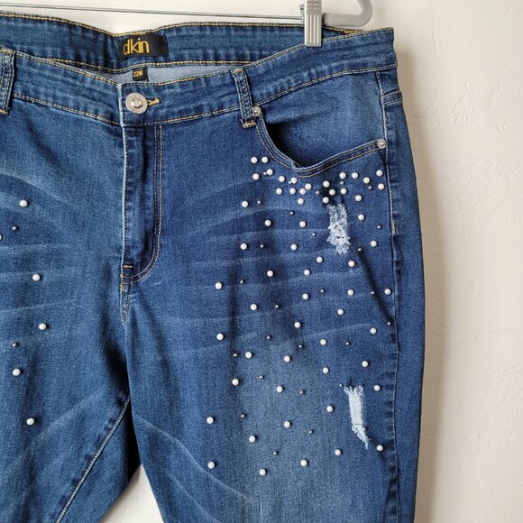 DKIN Pearl Distressed Skinny Jeans - Picture 3 of 9